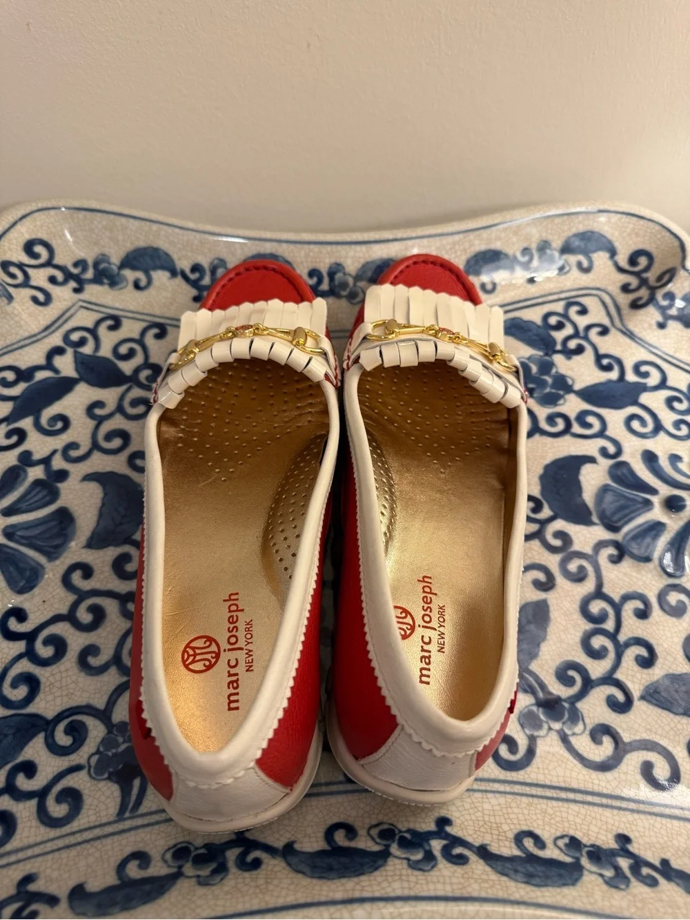 Marc Joseph New York Red Golf Loafers size 9